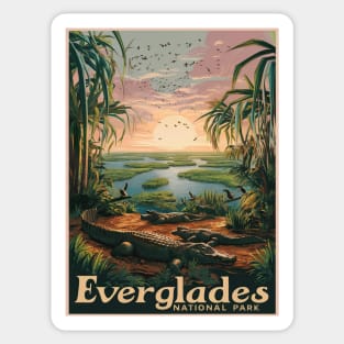 Everglades National Park Travel Poster Sticker